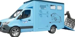 Bruder - MB Sprinter Tiertransporter mit 1 Pferd | Teddy Toys Kinderwelt