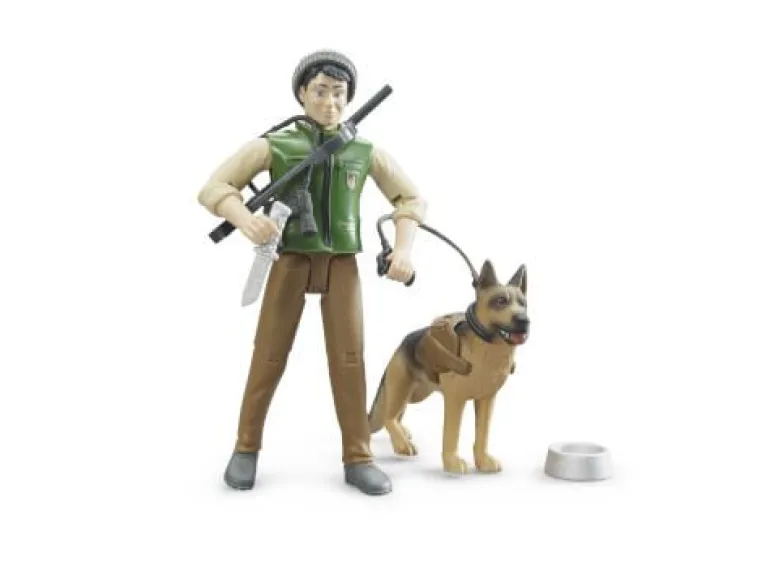 Bruder bworld - Förster mit Hund und Ausrüstung | Teddy Toys Kinderwelt