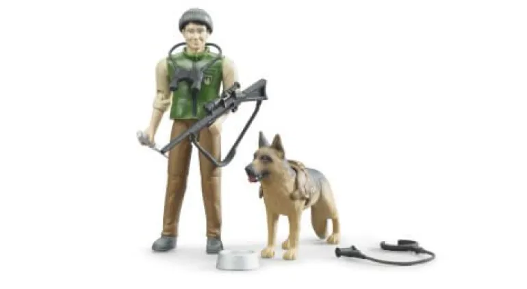 Bruder bworld - Förster mit Hund und Ausrüstung | Teddy Toys Kinderwelt