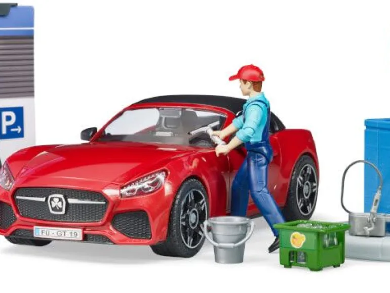 Bruder bworld - Tankstelle mit Waschplatz | Teddy Toys Kinderwelt
