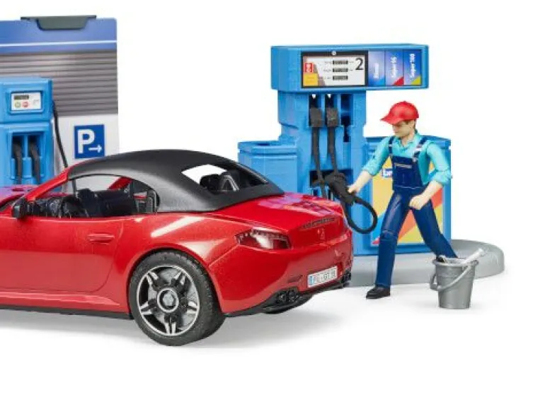 Bruder bworld - Tankstelle mit Waschplatz | Teddy Toys Kinderwelt