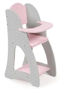 Chic 2000 - Puppen Hochstuhl, grau-rosa | Teddy Toys Kinderwelt