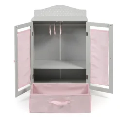 Chic 2000 - Puppen Kleiderschrank, grau weiß | Teddy Toys Kinderwelt