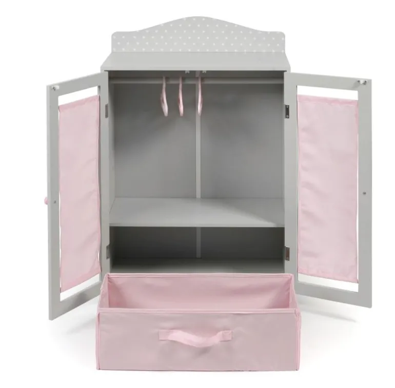 Chic 2000 - Puppen Kleiderschrank, grau weiß | Teddy Toys Kinderwelt