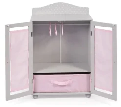 Chic 2000 - Puppen Kleiderschrank, grau weiß | Teddy Toys Kinderwelt