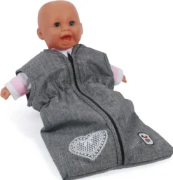 Chic 2000 - Puppen-Schlafsack, grau Herz | Teddy Toys Kinderwelt