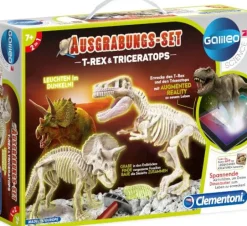 Clementoni Galileo - Ausgrabungsset T-Rex und Triceratops | Teddy Toys Kinderwelt
