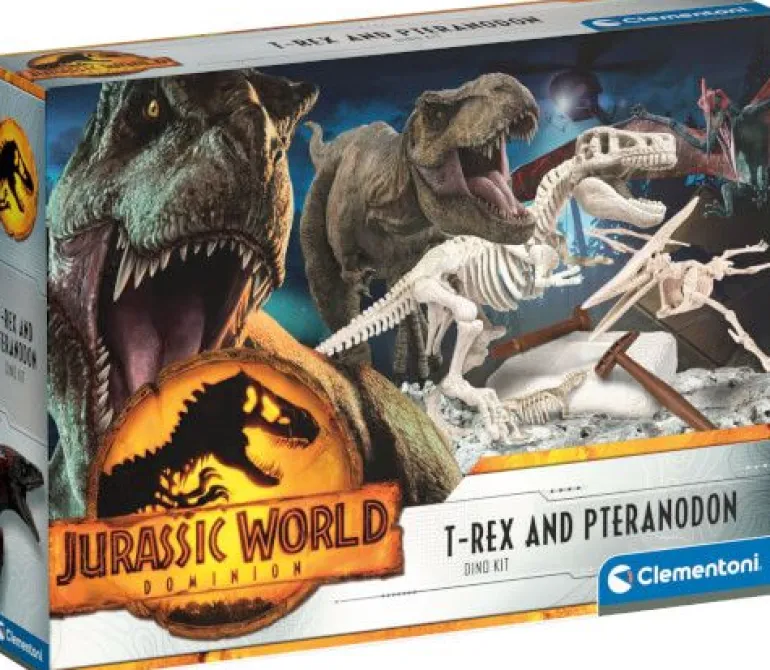 Clementoni Jurassic World - Ausgrabungs-Set T-Rex & Pteranodon | Teddy Toys Kinderwelt