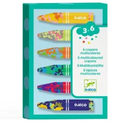 DJECO Farben - 6 mehrfarbige Kreiden | Teddy Toys Kinderwelt