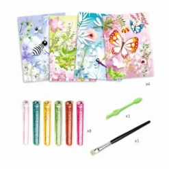 DJECO Glitzersand - Glitzer Schmetterlinge | Teddy Toys Kinderwelt