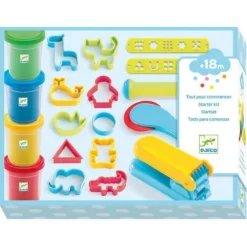 DJECO Knete - Starterset Knete, 4 Dosen & Werkzeuge | Teddy Toys Kinderwelt