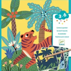 DJECO Kratzbilder - Große Tiere | Teddy Toys Kinderwelt