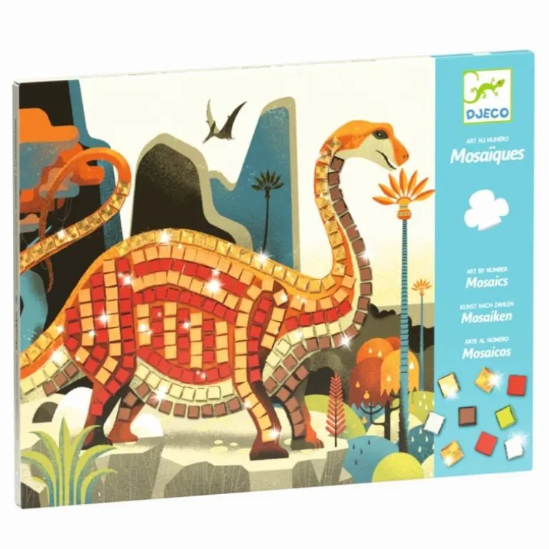 DJECO Mosaike - Metallische Dinosaurier | Teddy Toys Kinderwelt