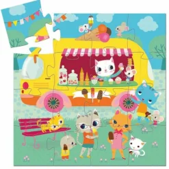 DJECO Puzzle - Ice cream truck, 16 Teile | Teddy Toys Kinderwelt