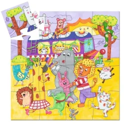 DJECO Puzzle: Regenbogenbus - 16 Stk. | Teddy Toys Kinderwelt