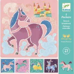 DJECO Schablonen - Pferde | Teddy Toys Kinderwelt