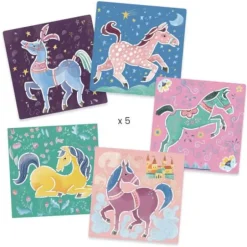 DJECO Schablonen - Pferde | Teddy Toys Kinderwelt