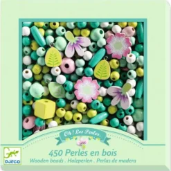 DJECO Schmuck basteln - Holzperlen, Blätter und Blumen | Teddy Toys Kinderwelt
