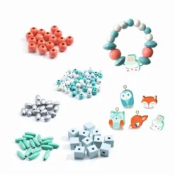 DJECO Schmuck basteln - Holzperlen, kleine Tiere | Teddy Toys Kinderwelt