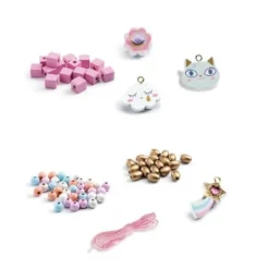 DJECO Schmuck basteln - Holzperlen Regenbogen | Teddy Toys Kinderwelt