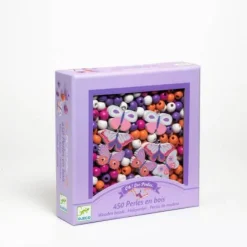 DJECO Schmuck basteln - Holzperlen, Schmetterlinge | Teddy Toys Kinderwelt