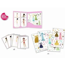 DJECO Stickerpuppen - Papier Puppen Durch die Jahreszeiten | Teddy Toys Kinderwelt