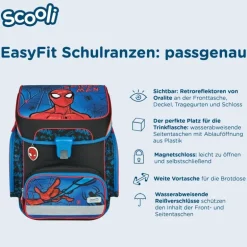 EasyFit Schulranzen Set, 5tlg.Spider-Man | Teddy Toys Kinderwelt