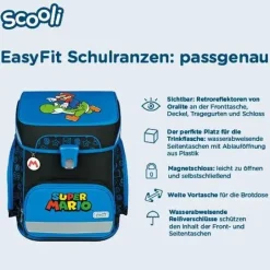 EasyFit Schulranzen Set, 5tlg.Super Mario | Teddy Toys Kinderwelt