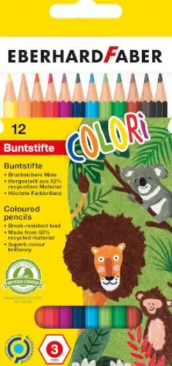 Eberhard Faber - Farbstifte Colori hexagonal, 12er Set | Teddy Toys Kinderwelt