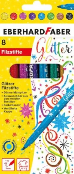 Eberhard Faber - Glitzer Filzstifte, 8er | Teddy Toys Kinderwelt