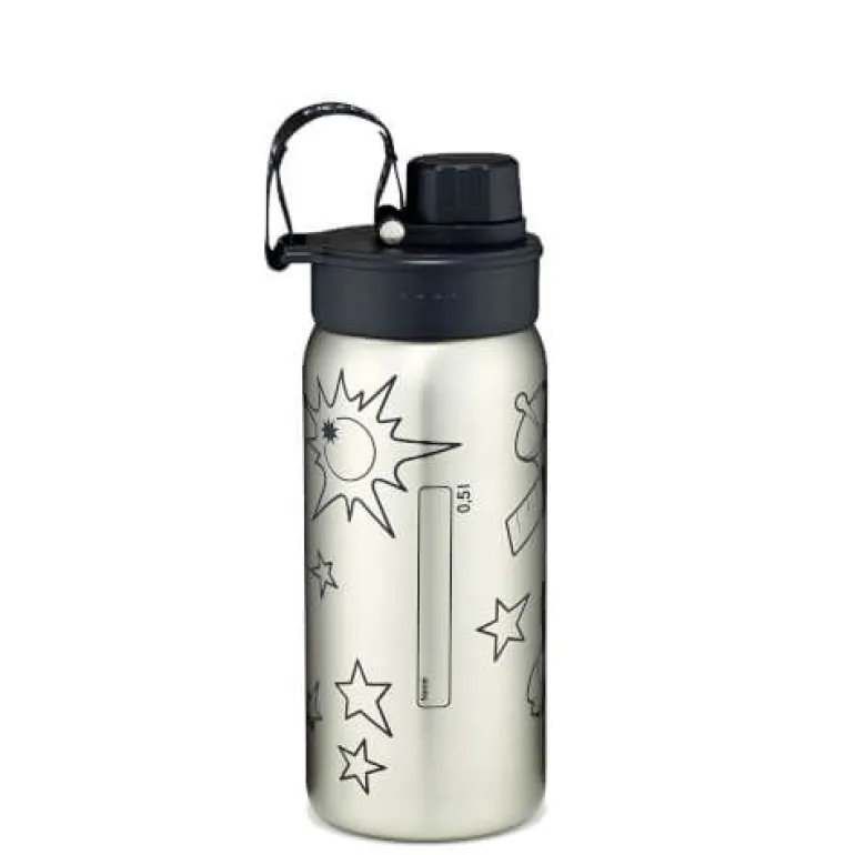 Edelstahl Trinkflasche Schwarz | Teddy Toys Kinderwelt