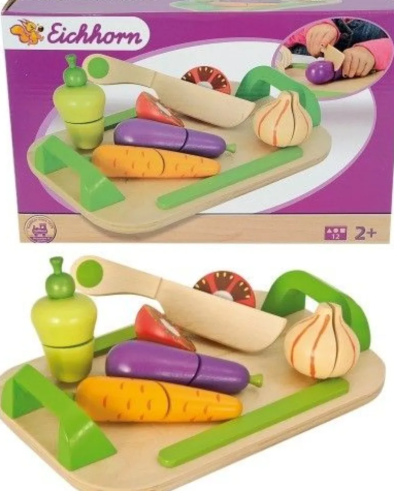 Eichhorn - Schneidebrett, Set mit Gemüse | Teddy Toys Kinderwelt