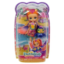 Enchantimals Puppen, Sunshine Beach Trippi Toucan Puppe und Figur | Teddy Toys Kinderwelt