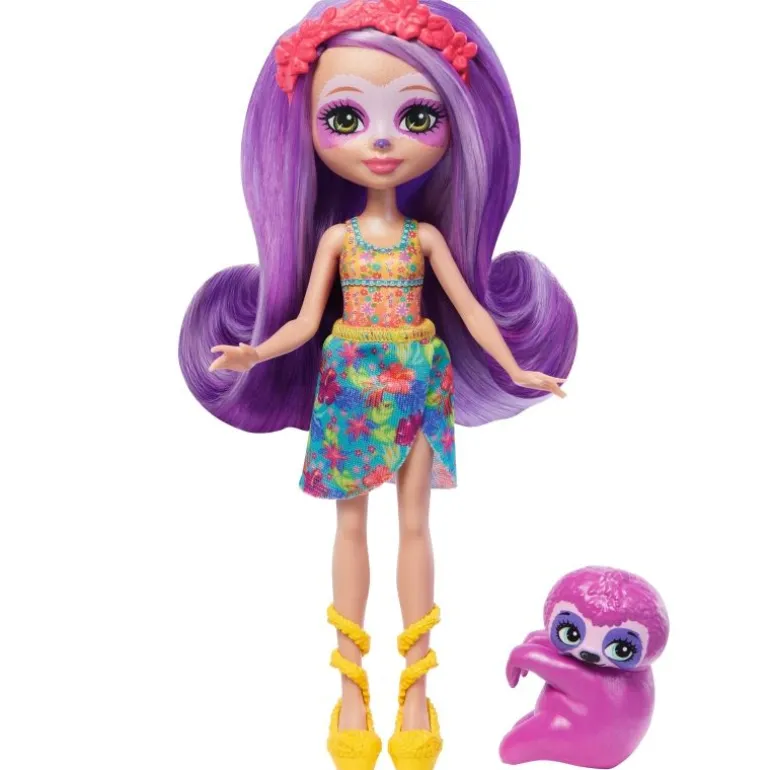 Enchantimals Puppen, Sunshine Beach Sabindra Sloth Puppe und Figu | Teddy Toys Kinderwelt