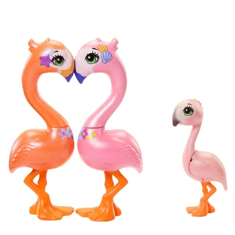 Enchantimals Puppen, Sunshine Beach Flamingo Family Puppe und Fig | Teddy Toys Kinderwelt