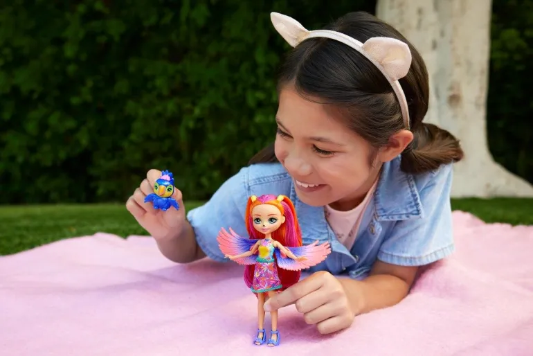 Enchantimals Puppen, Sunshine Beach Trippi Toucan Puppe und Figur | Teddy Toys Kinderwelt