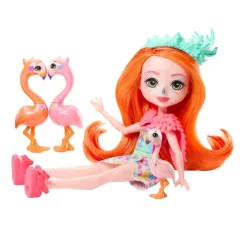 Enchantimals Puppen, Sunshine Beach Flamingo Family Puppe und Fig | Teddy Toys Kinderwelt