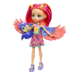 Enchantimals Puppen, Sunshine Beach Trippi Toucan Puppe und Figur | Teddy Toys Kinderwelt