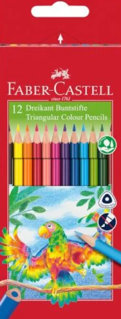 Faber-Castell - Buntstift dreikant, 12er Set | Teddy Toys Kinderwelt