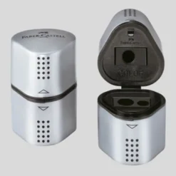 Faber-Castell - Dreifach-Spitzdose Grip 2001, silber | Teddy Toys Kinderwelt