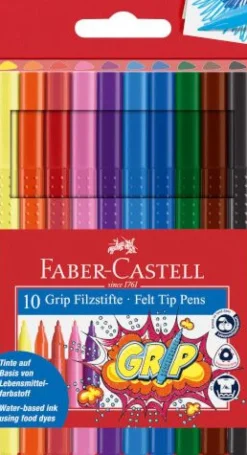 Faber-Castell - Filzstifte Grip Colour, 10er Set | Teddy Toys Kinderwelt