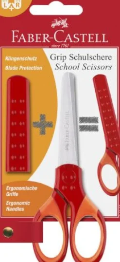 Faber-Castell - Schulschere Grip, rot | Teddy Toys Kinderwelt
