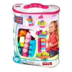Fisher Price® Mega Bloks - Bausteinebeutel 80 Teile, pink | Teddy Toys Kinderwelt