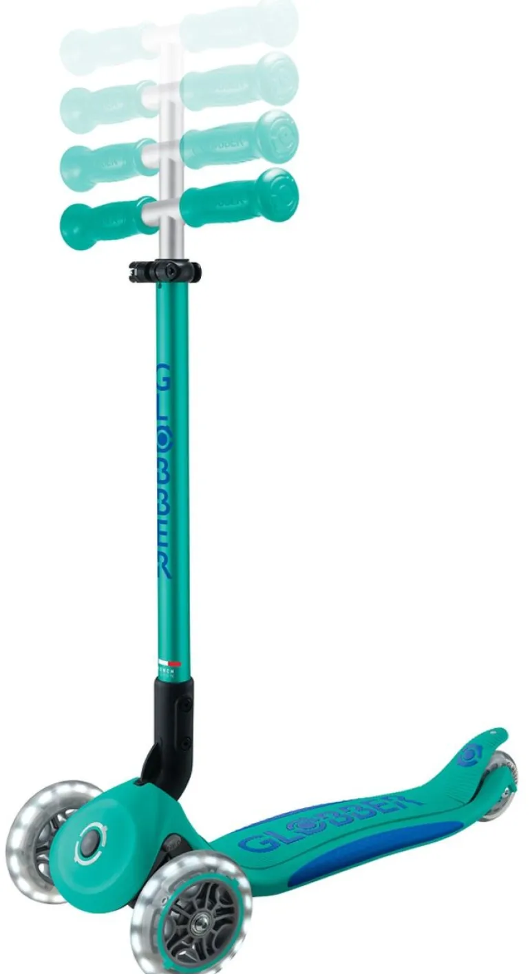 GLOBBER PRIMO FOLDABLE PLUS LIGHTS türkis-dunkelblau, mit Leuchtr | Teddy Toys Kinderwelt