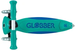 GLOBBER PRIMO FOLDABLE PLUS LIGHTS türkis-dunkelblau, mit Leuchtr | Teddy Toys Kinderwelt