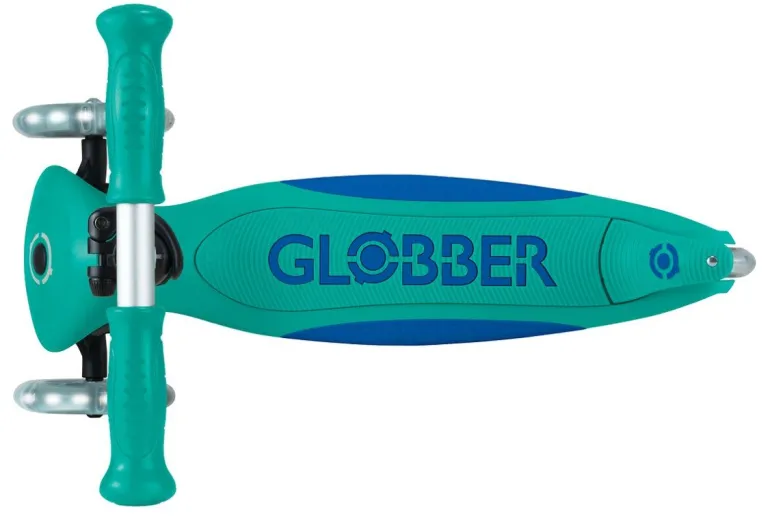 GLOBBER PRIMO FOLDABLE PLUS LIGHTS türkis-dunkelblau, mit Leuchtr | Teddy Toys Kinderwelt