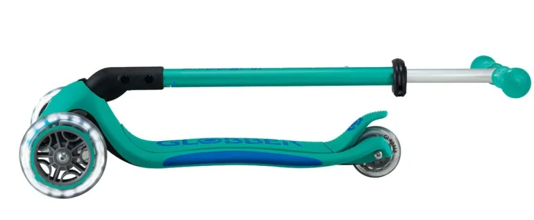 GLOBBER PRIMO FOLDABLE PLUS LIGHTS türkis-dunkelblau, mit Leuchtr | Teddy Toys Kinderwelt