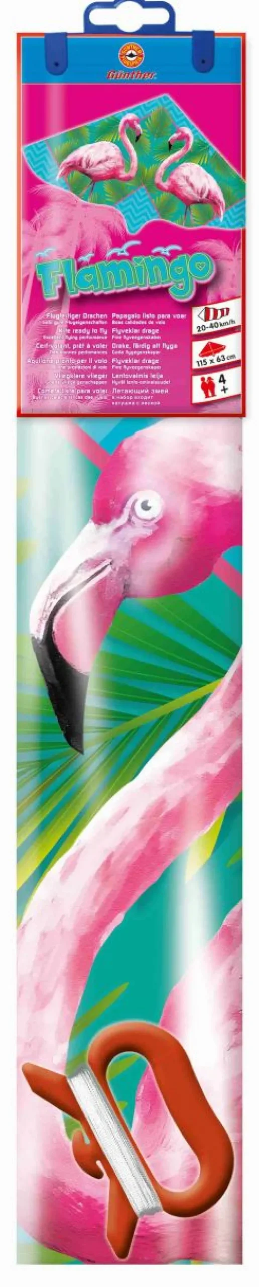 Günther® Flugspiele - Kinderdrachen Flamingo | Teddy Toys Kinderwelt