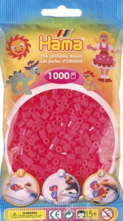 HAMA Bügelperlen Midi - Neon Fuchsia, 1000 Perlen | Teddy Toys Kinderwelt