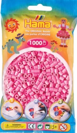 HAMA Bügelperlen Midi - Pastell Pink, 1000 Perlen | Teddy Toys Kinderwelt